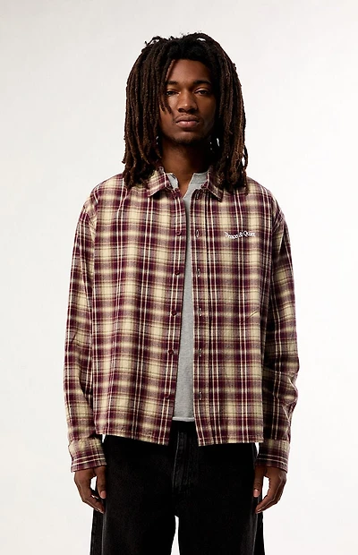 MUSEUM OF PEACE & QUIET Wordmark Button Up Long Sleeve Shirt