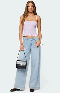 Edikted Leela Scrunch Striped Tank Top