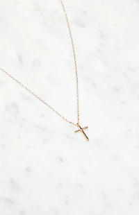 John Galt Gold Cross Necklace