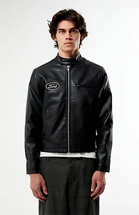 FORD Cafe Racer Faux Leather Jacket