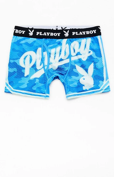 Playboy By PacSun Blue Camo Varsity Boxer Briefs