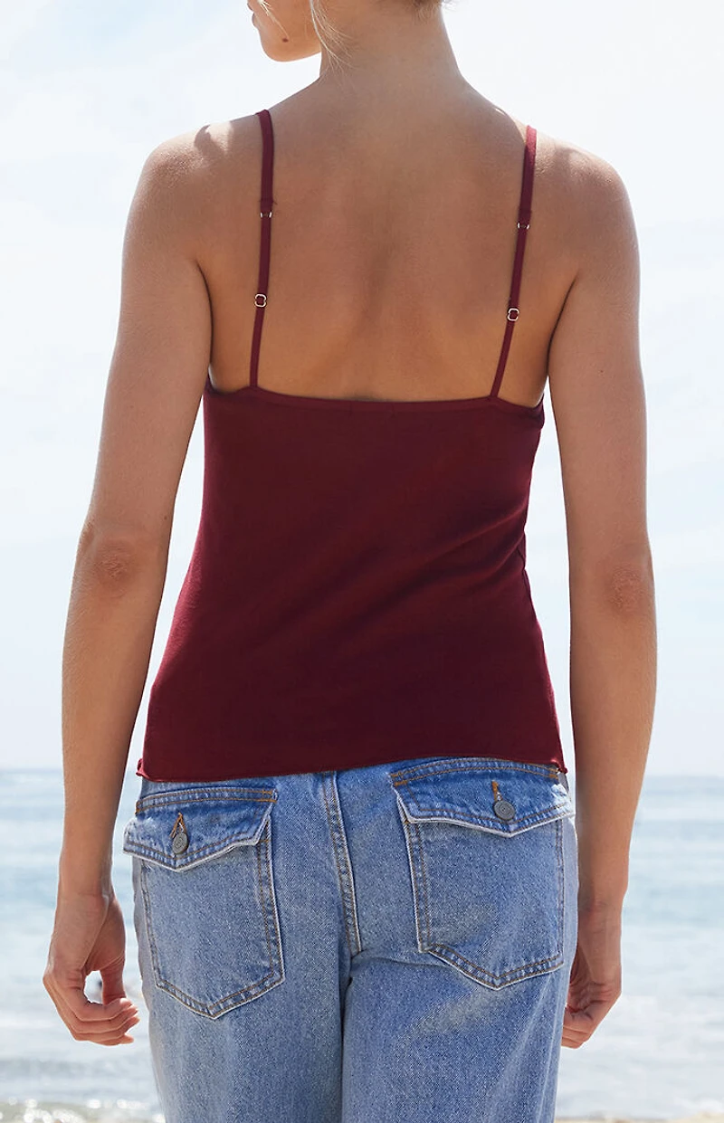 John Galt Burgundy Arden Tank Top