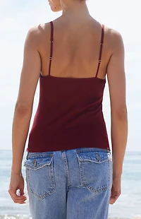 John Galt Burgundy Arden Tank Top