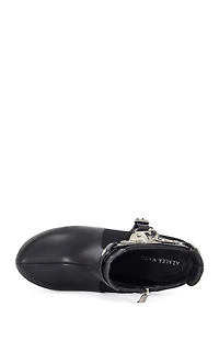 AZALEA WANG Women's Abyss Black Platform Hardware Booties
