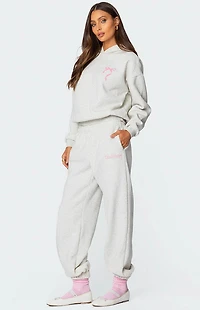 Edikted Sasha Bow Detail Sweatpants