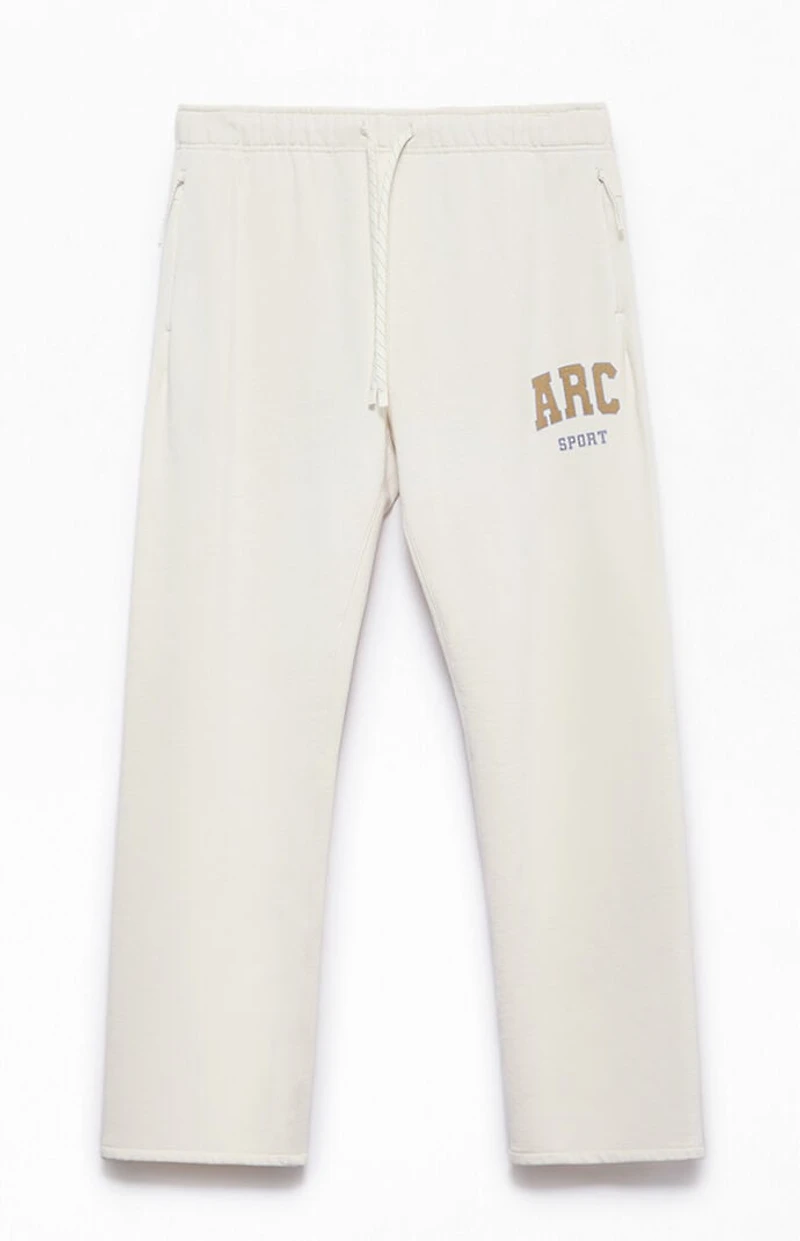 A.R.C. Cream Fleece Baggy Sweatpants