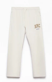 A.R.C. Cream Fleece Baggy Sweatpants