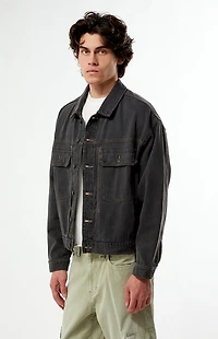 Pacsun Mason Washed Black Denim Jacket