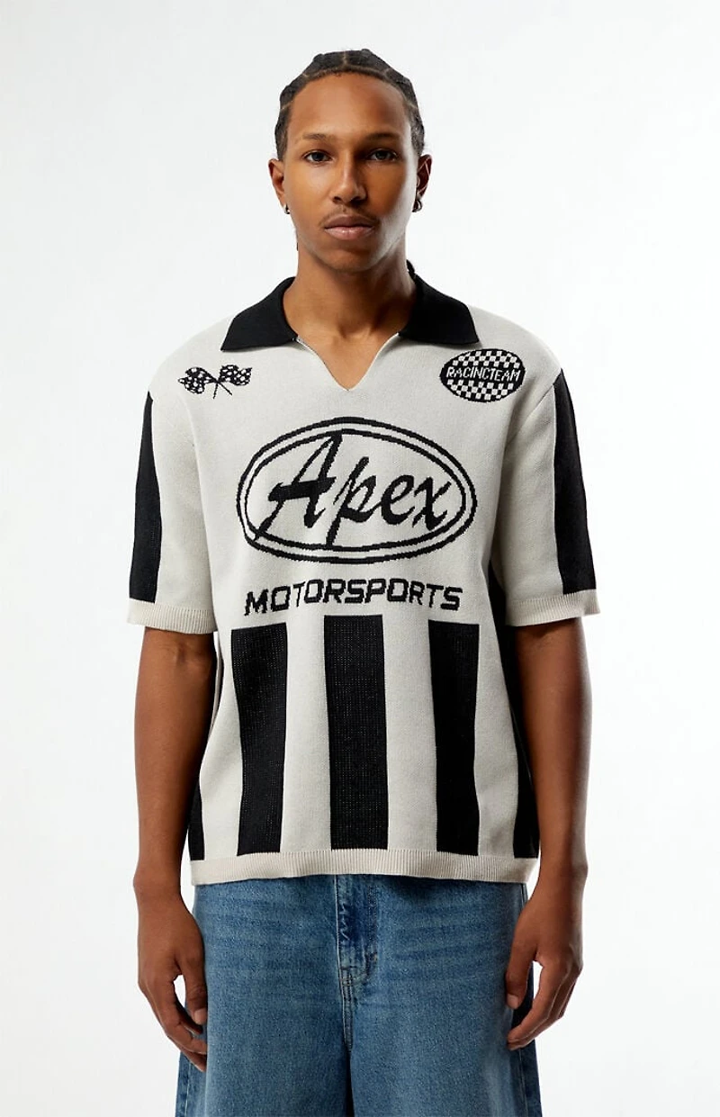 Pacsun Apex Motorsports Polo Sweater Shirt
