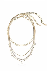 Ettika Mixed 18k Gold Plated Chain Necklace