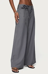 Edikted Willard Baggy Lace Up Belt Pants