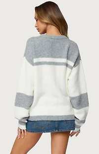 Edikted Nogah Stripey Oversized Sweater