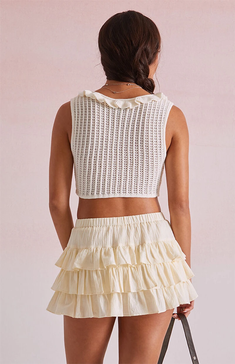 Beverly and Beck Cecily Crochet Cropped Tank Top