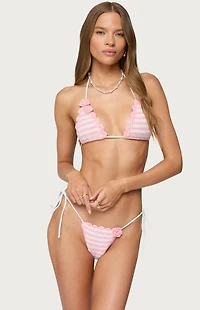 Edikted Azalea Crochet Triangle Bikini Top