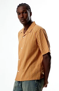 Pacsun Striped Pointelle Camp Shirt