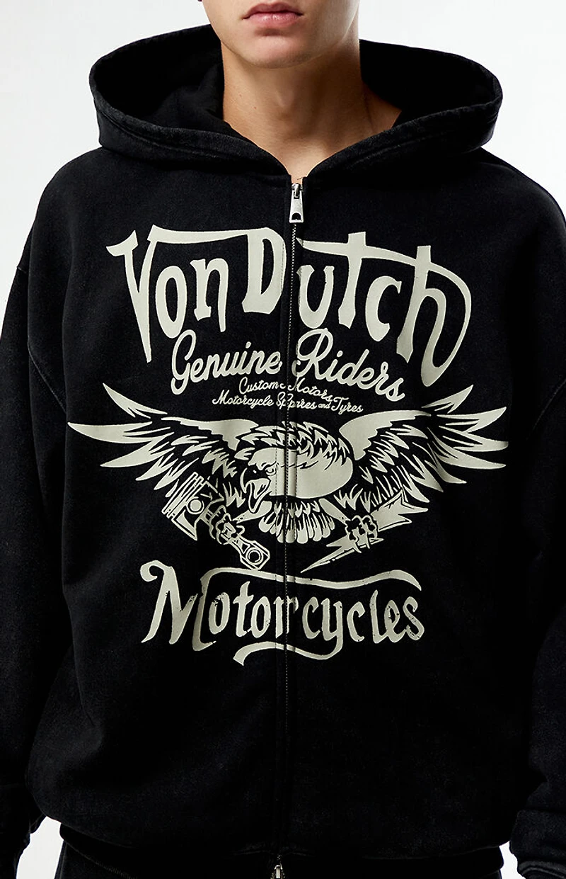 Von Dutch Moto Full Zip Hoodie