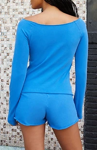 John Galt Electric Blue Bonnie Long Sleeve Top