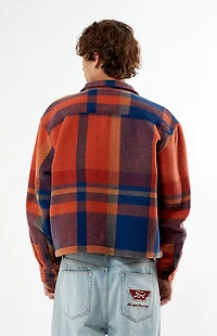 FORD Plaid Cropped Long Sleeve Shirt