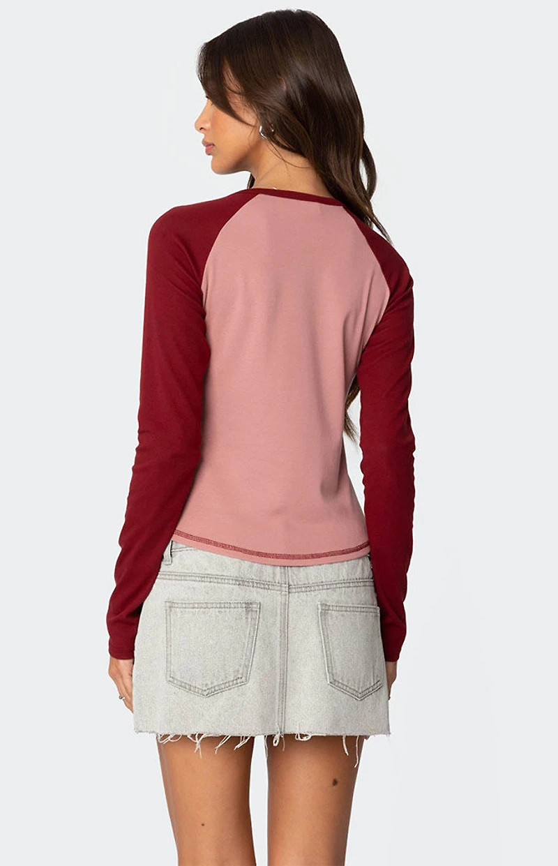 Edikted 09 Raglan Long Sleeve T-Shirt