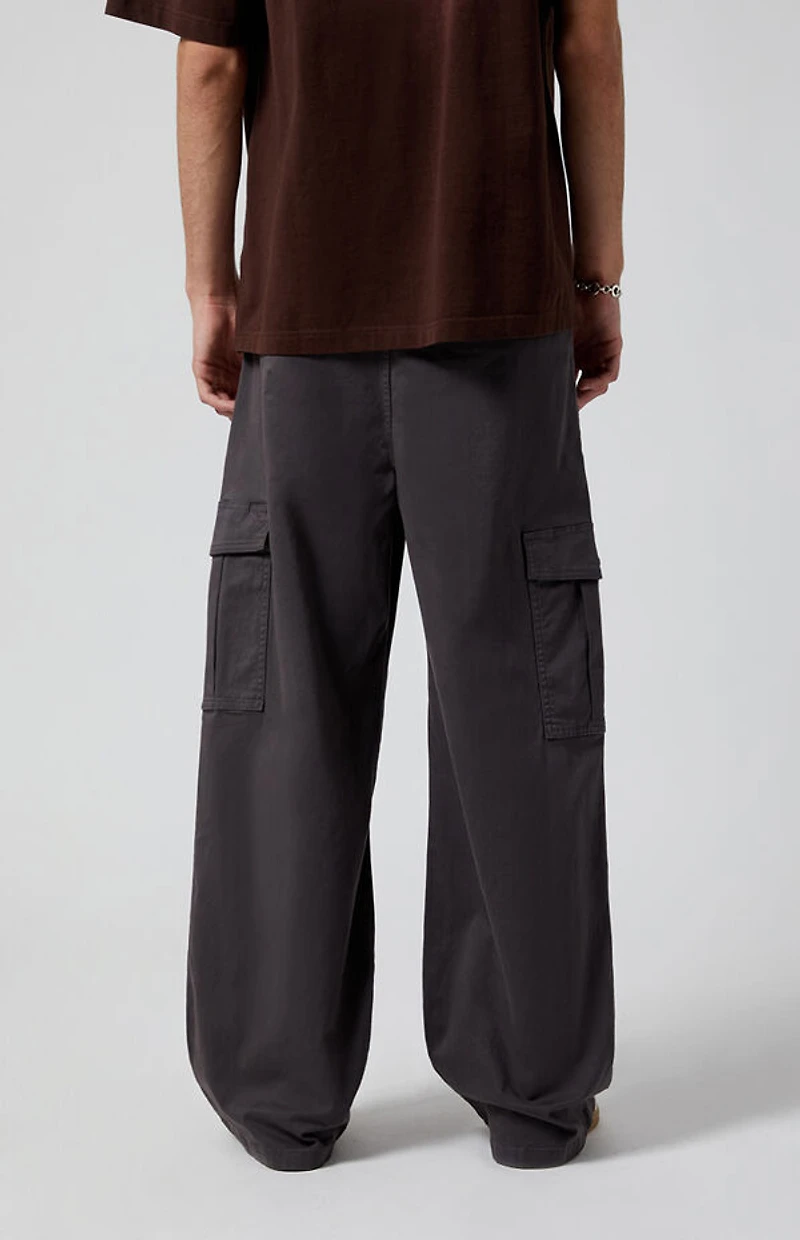 Pacsun Blake Stretch Cargo Extreme Baggy Jeans Asphalt