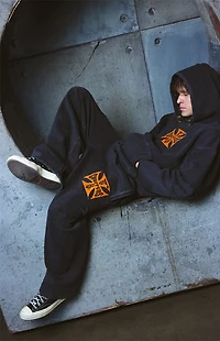 West Coast Choppers Orange Logo Sweatpants