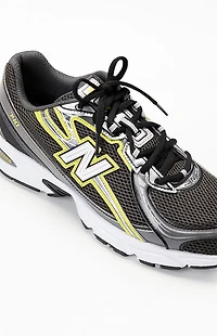 New Balance Black & Yellow 740 Shoes