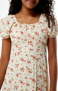Pacsun Kids Red Floral Mini Dress