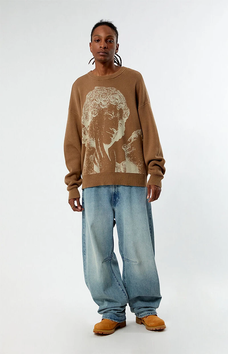 Pacsun Renaissance Printed Crew Neck Sweater