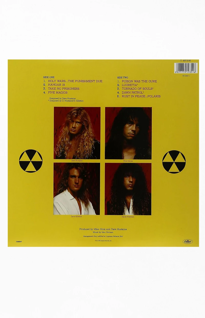 Megadeth Rust In Peace Vinyl Record