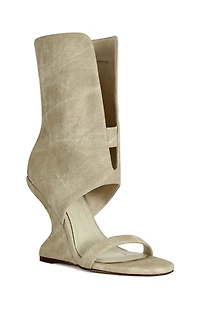 AZALEA WANG Women's Raffaello Beige Wedge Sandals