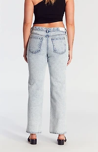 Pacsun Jordyn Low Rise Straight Leg Jeans Acid Light Indigo