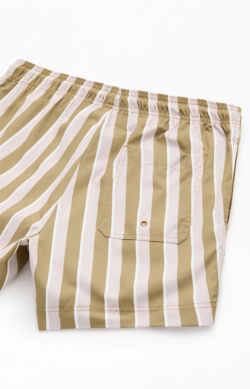 Pacsun Balcony Striped Eco 4.5" Swim Trunks