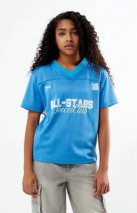 Pacsun Kids All Stars Light Blue Mesh Soccer Jersey