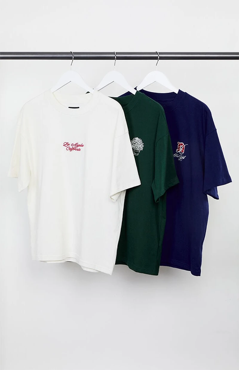Pacsun 3 Pack Embroidered T-Shirts
