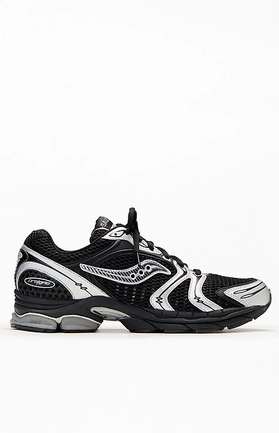 Saucony Black & Silver Progrid Triumph 4 Shoes