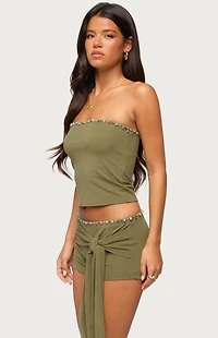 Edikted Monroah Bead Strapless Top
