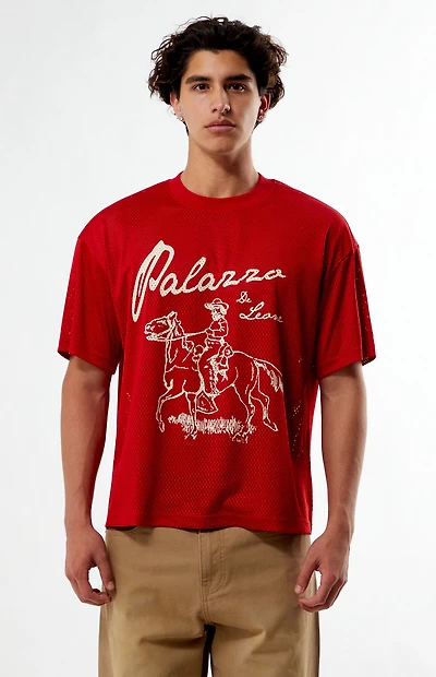 Pacsun Red De Leone Football Mesh Jersey