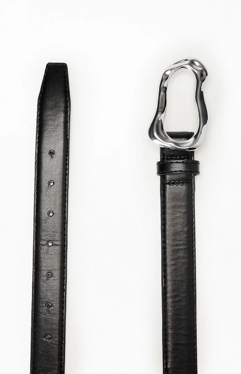 Pacsun Faux Leather Twisted Buckle Belt
