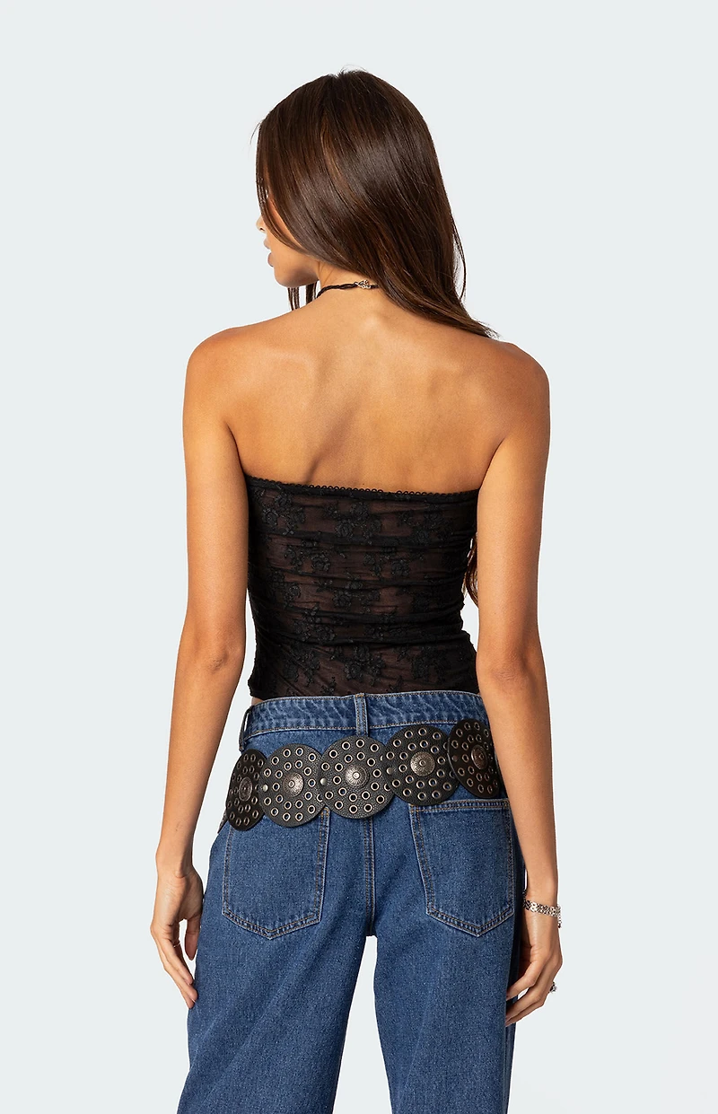 Edikted Alina Sheer Lace Bodysuit