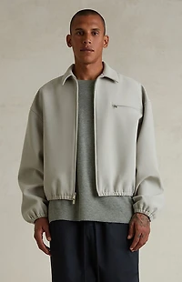 Fear of God ESSENTIALS Abbey Stone Bonded Canvas Zip Up Jacket