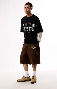 Civil The Rose Dealer Baggy Jean Shorts