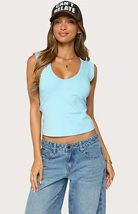 Edikted Eloya V Neck Top