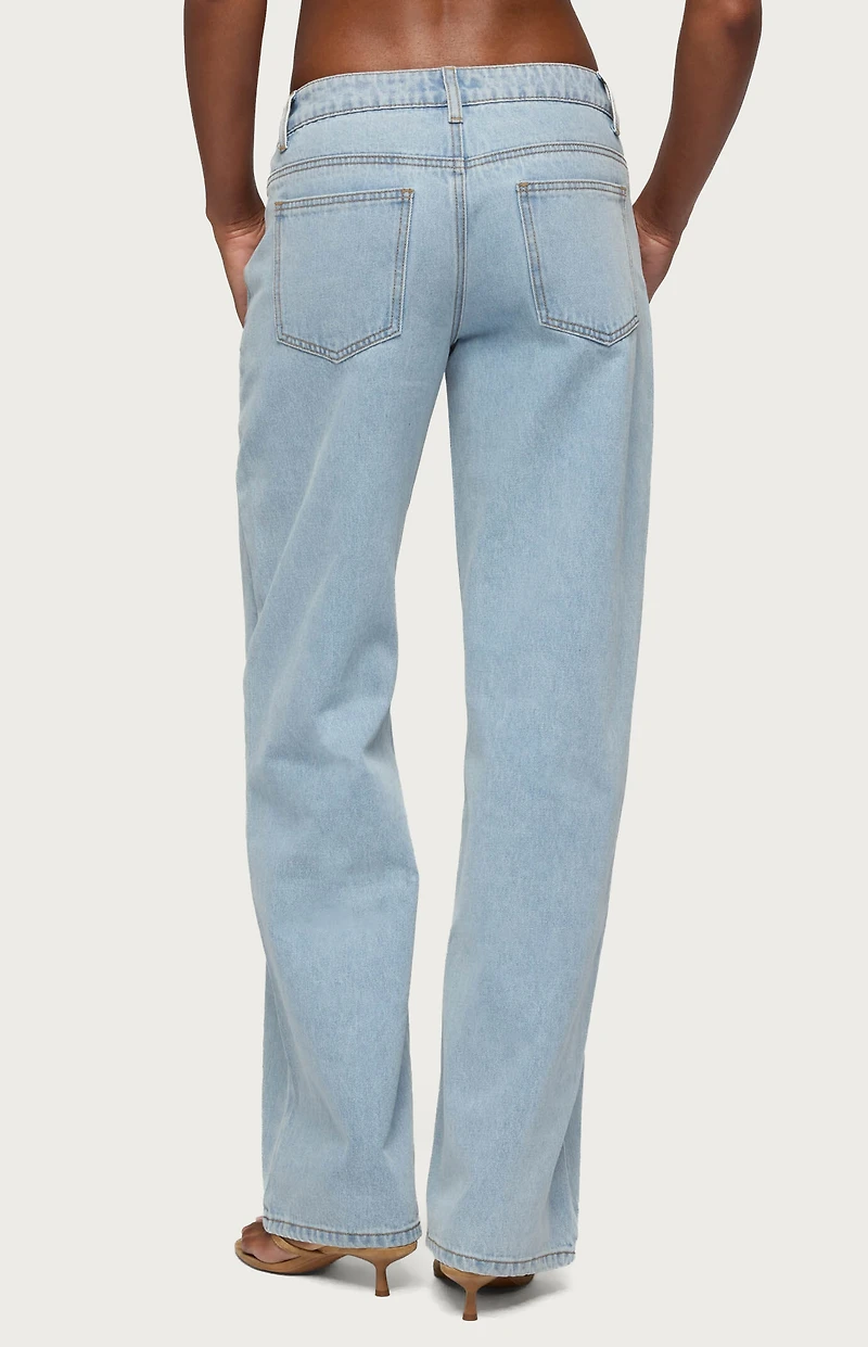 Edikted Tall Raelynn Washed Low Rise Baggy Jeans