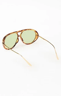 Pacsun Tortoiseshell Lena Mega Aviator Sunglasses