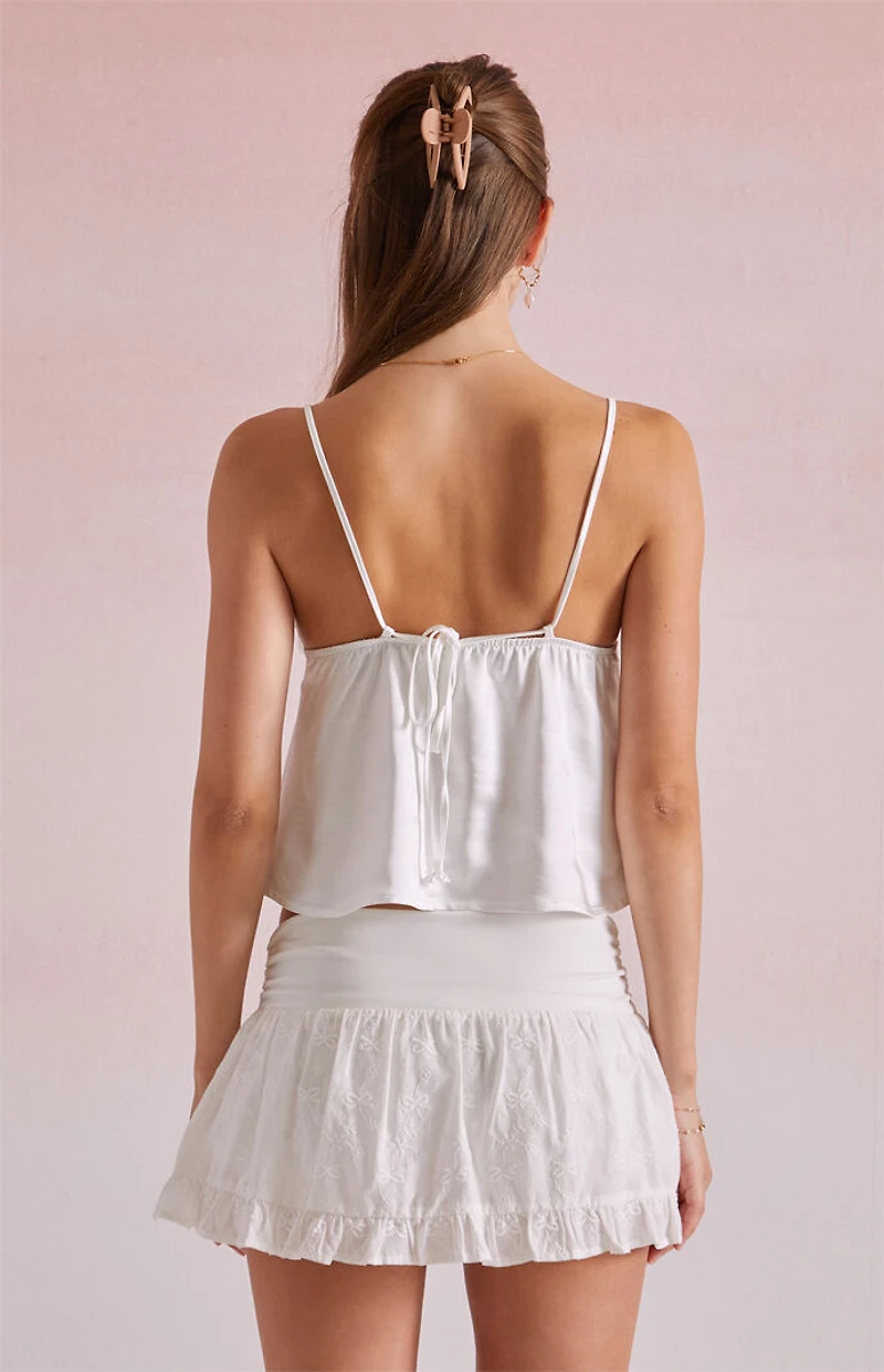 Beverly and Beck Arabella Satin Tie Back Tank Top