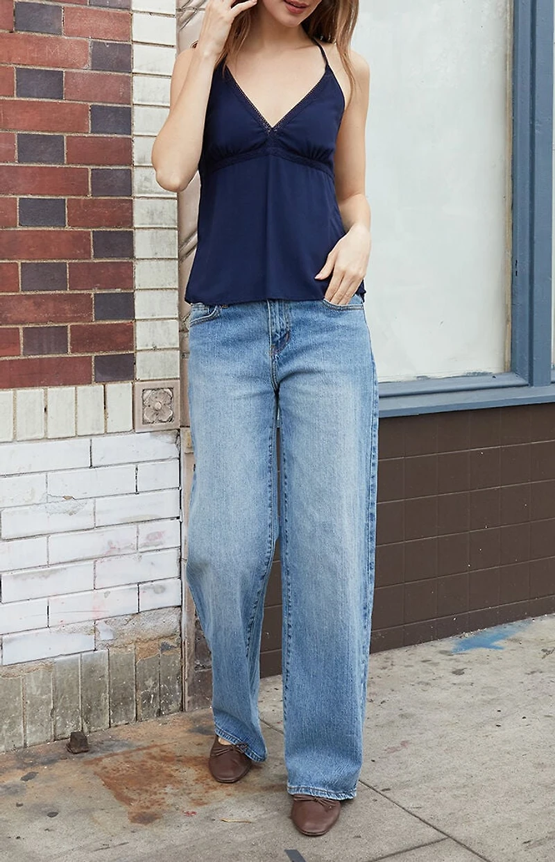 John Galt Navy Edith Tank Top