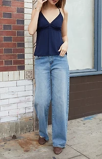 John Galt Navy Edith Tank Top