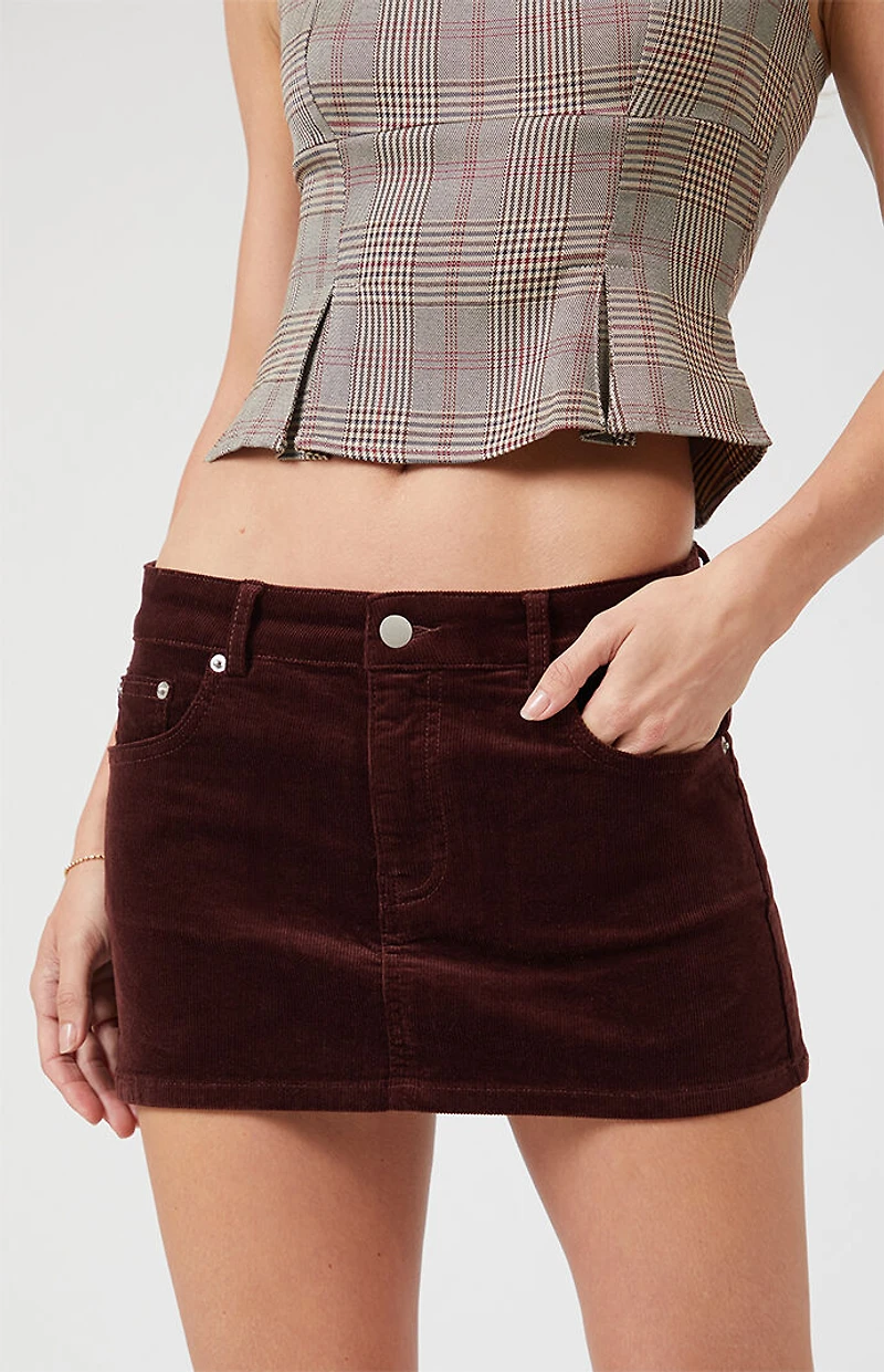 Beverly and Beck Stretch Corduroy Mini Skirt