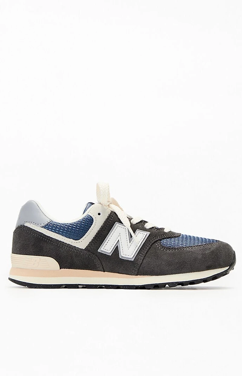 New Balance Kids Black 574 Shoes