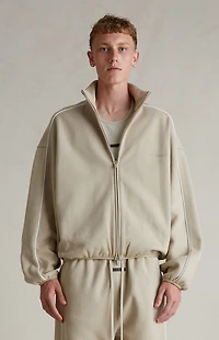 Fear of God ESSENTIALS Timber & Cloud White Modern Fleece Track Jacket